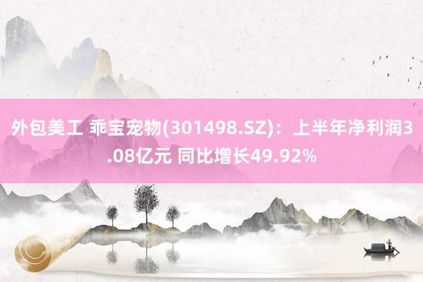 外包美工 乖宝宠物(301498.SZ)：上半年净利润3.08亿元 同比增长49.92%